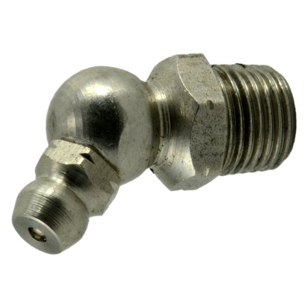 Midwest Fastener 1/8IP-27 x 1/2" x 1-1/64" 18-8 Stainless Steel 45 Degree Angle Grease Fittings 6PK 37444
